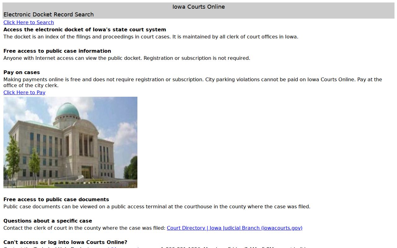 Story County court case lookup in Iowa Courts Online