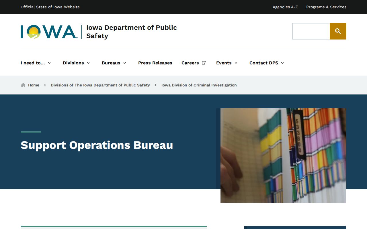 Story County criminal record fingerprint repository operations