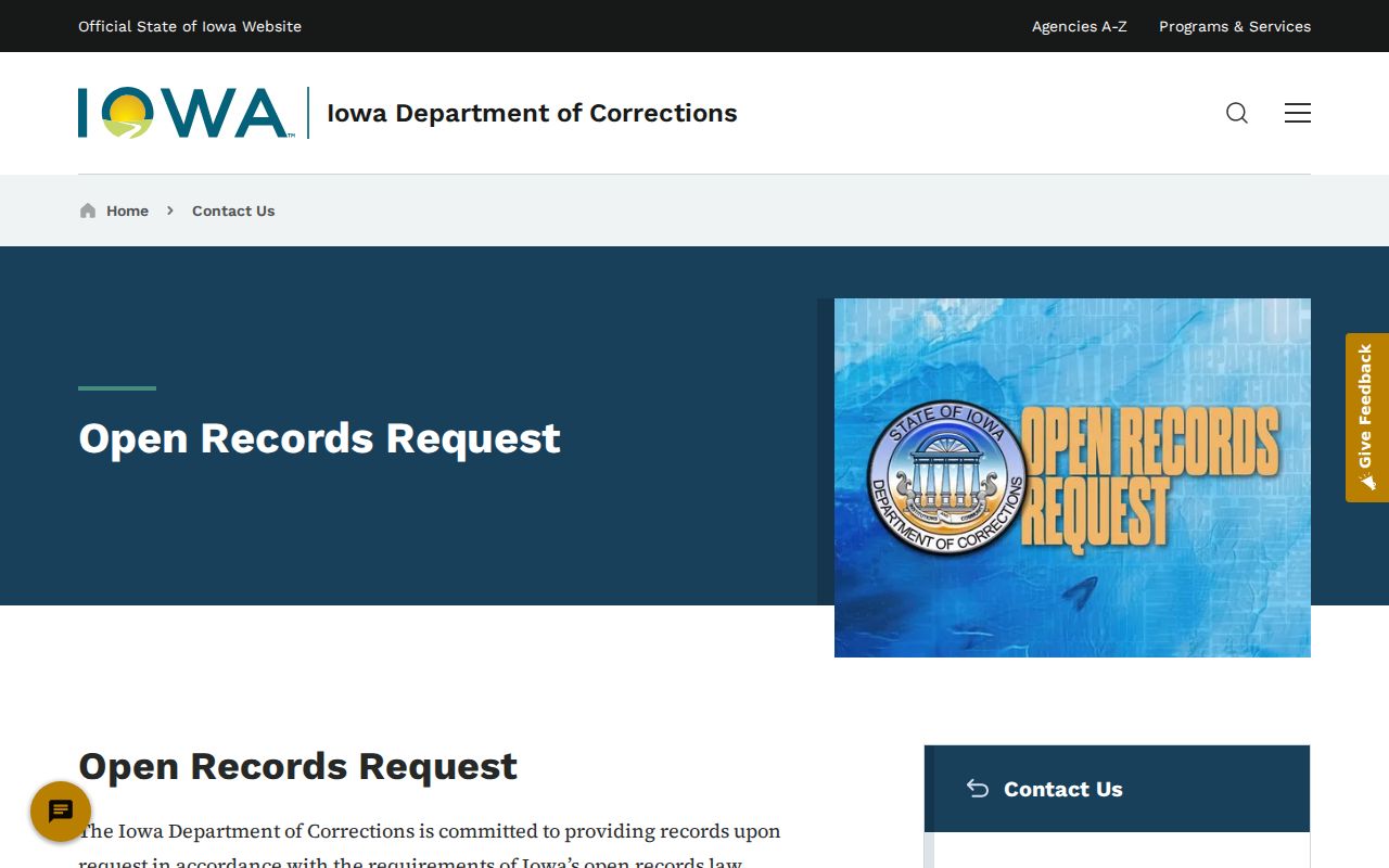 Nevada criminal records request through Iowa Department of Corrections